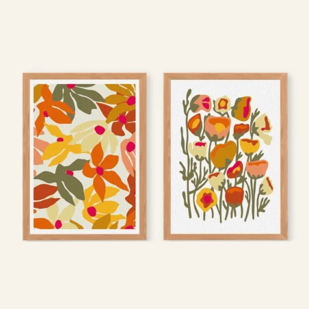 Set de peinture au numéro Fleurs par Salut Irène