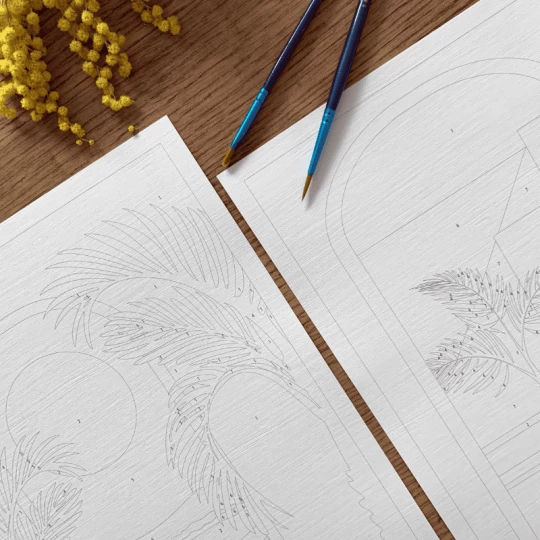 Coffret peinture au numéro Fenêtres avec vues