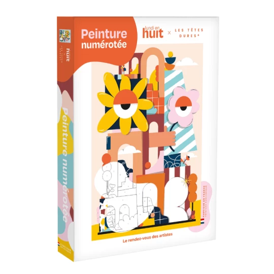 coffret peinture au numéro Lundi en Huit x Les Têtes Dures