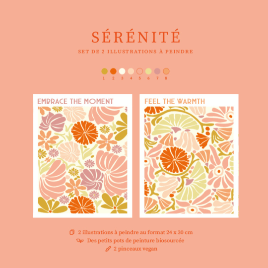 Coffret de peinture au numéro Sérénité par Salut Irène