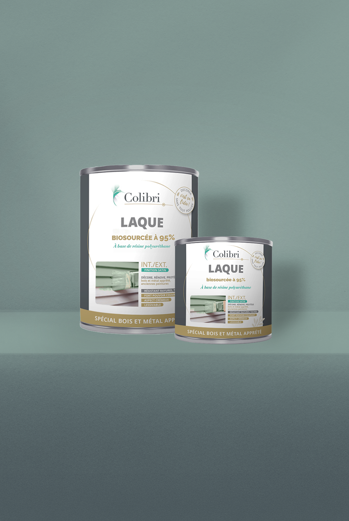 Céladon - Laque biosourcée bois et métal