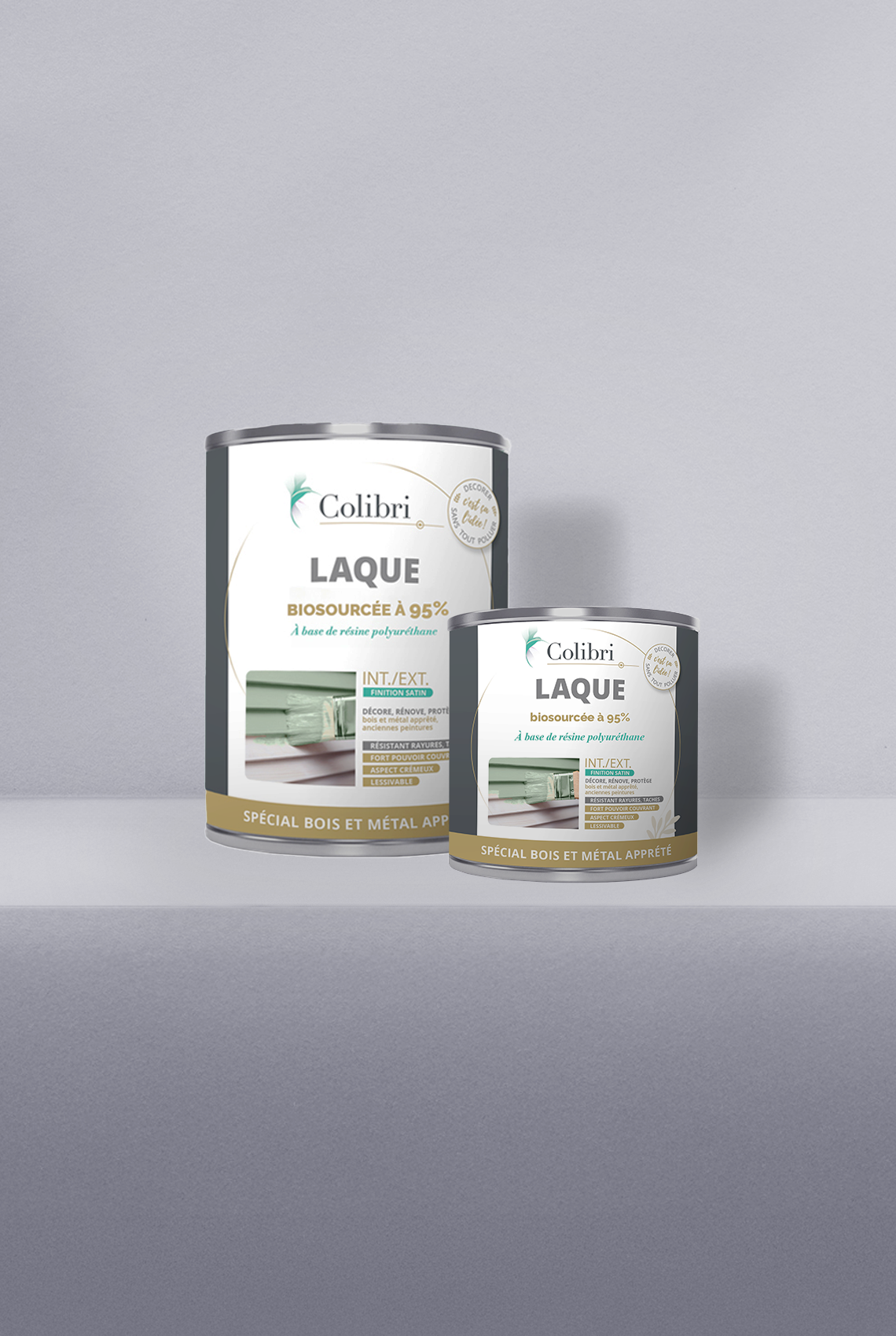 Glacier - Laque biosourcée bois et métal