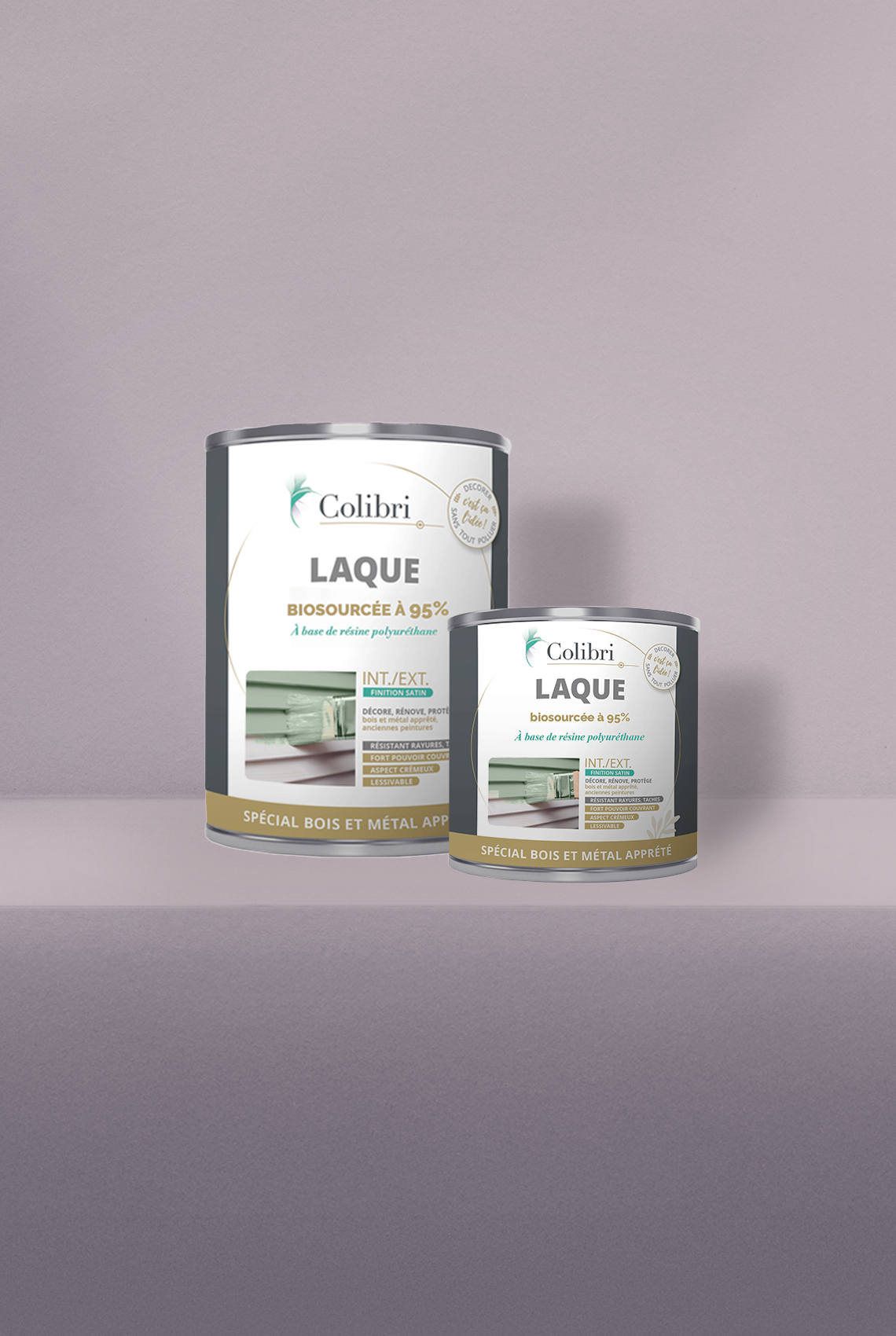 Malvacée - Laque biosourcée bois et métal