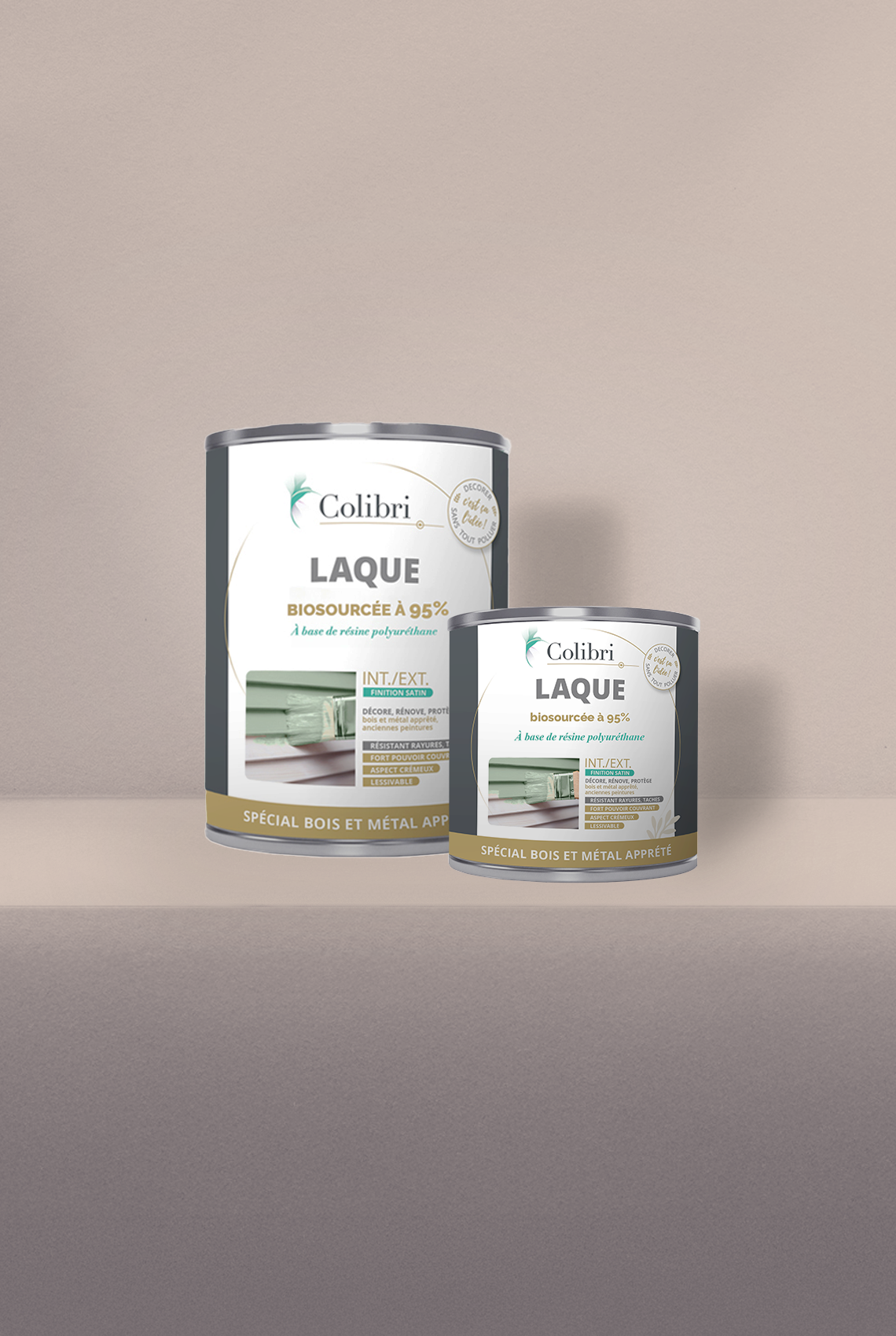 Noisette - Laque biosourcée bois et métal