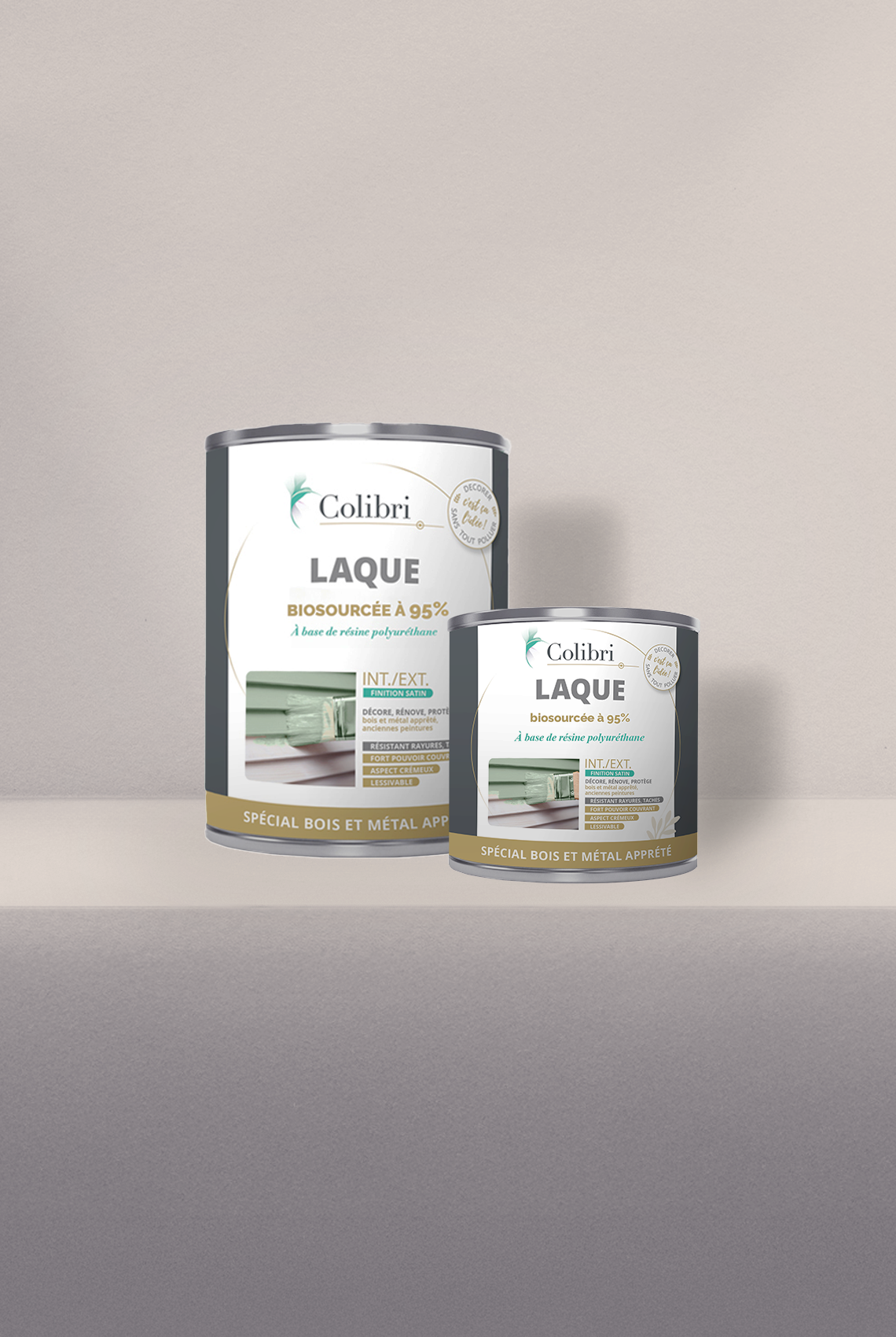 Meringue - Laque biosourcée bois et métal