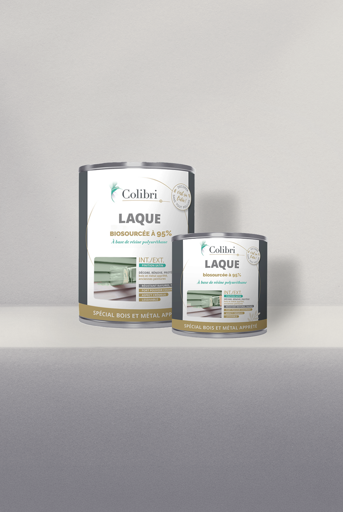 Kaolin - Laque biosourcée bois et métal