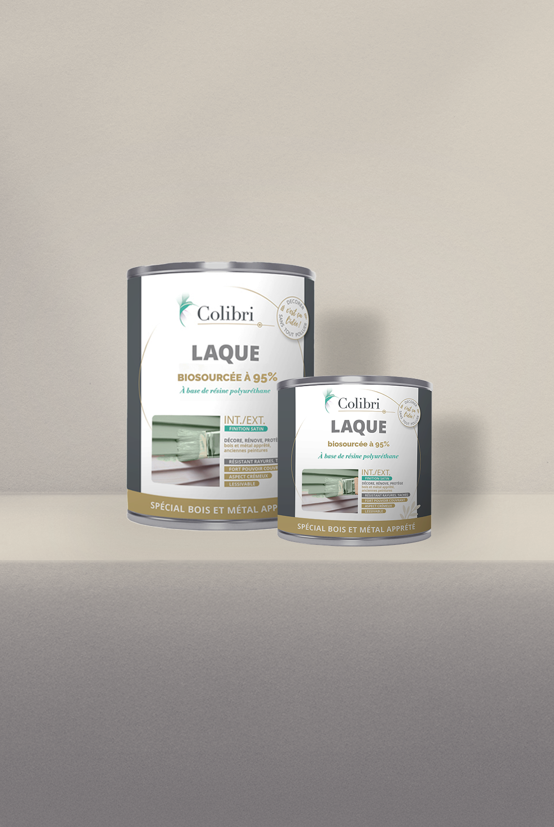 Nacre - Laque biosourcée bois et métal