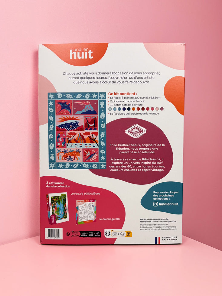 Lundi en Huit x Pitisdessins - Coffret peinture au numéro Lundi en Huit
