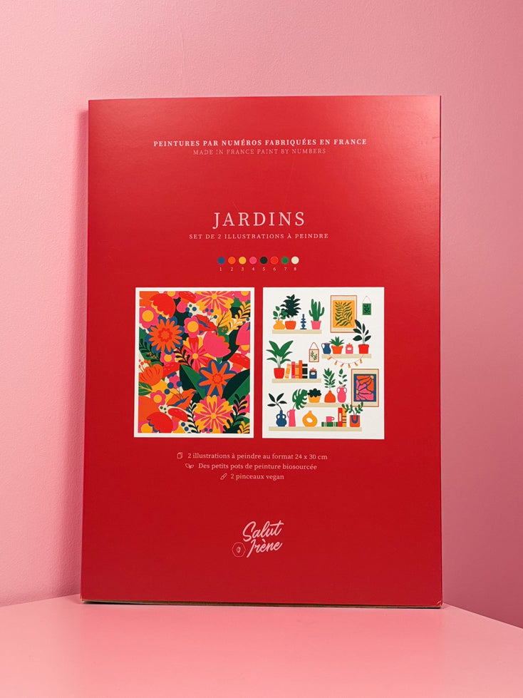 Jardins- Coffret peinture au numéro Salut Irène