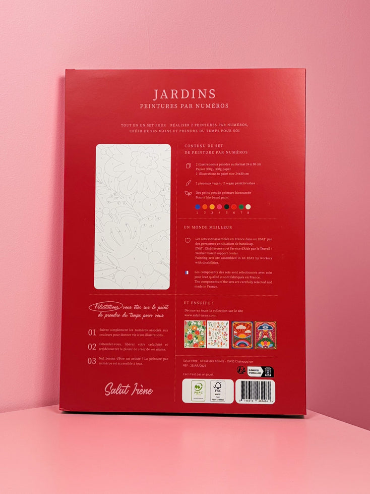 Jardins- Coffret peinture au numéro Salut Irène