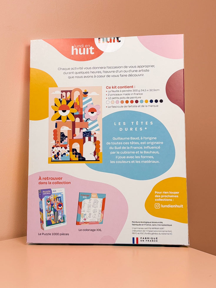 Lundi en Huit x Les Têtes Dures - Coffret peinture au numéro Lundi en Huit