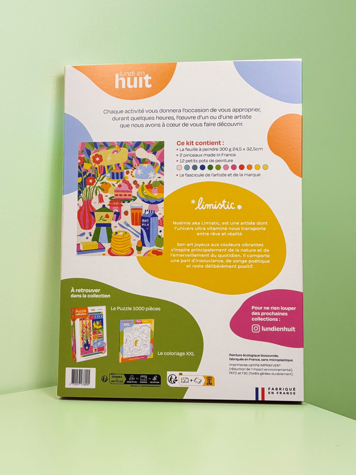 Lundi en Huit x Limistic - Coffret peinture au numéro Lundi en Huit