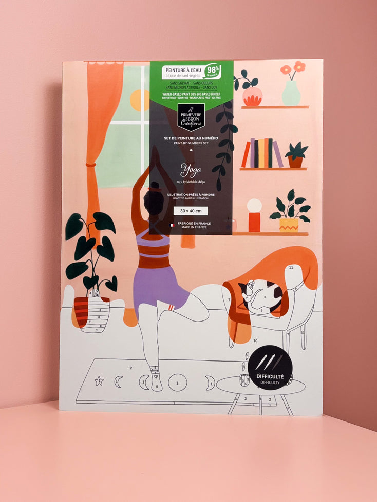 Yoga par Atelier Papoose - Coffret peinture au numéro Primevère Lesson Créations