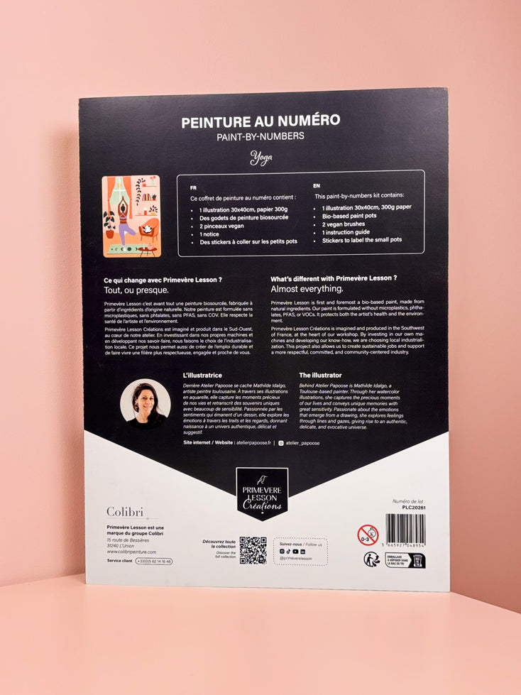 Yoga par Atelier Papoose - Coffret peinture au numéro Primevère Lesson Créations