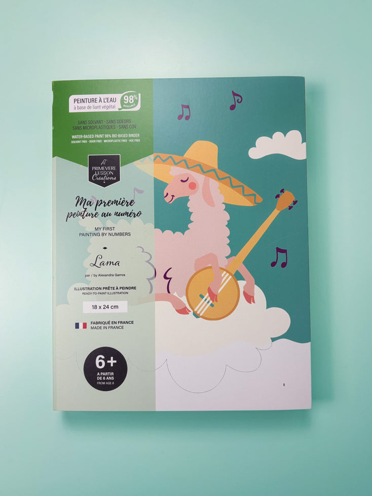 Lama par Alexandra Garros - Coffret peinture au numéro Primevère Lesson Créations