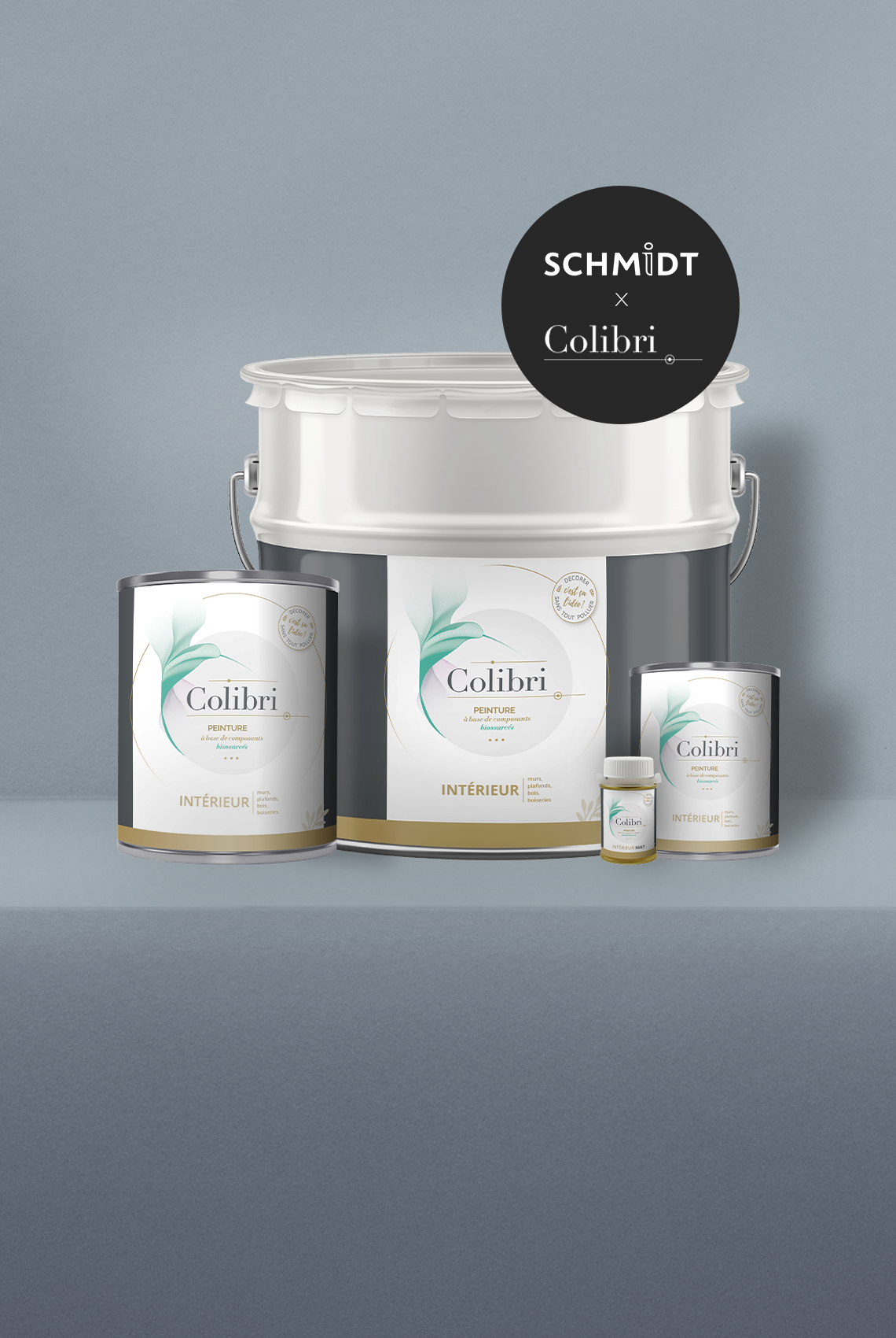 Schmidt Nordik Blue - Peinture biosourcée murs et plafonds