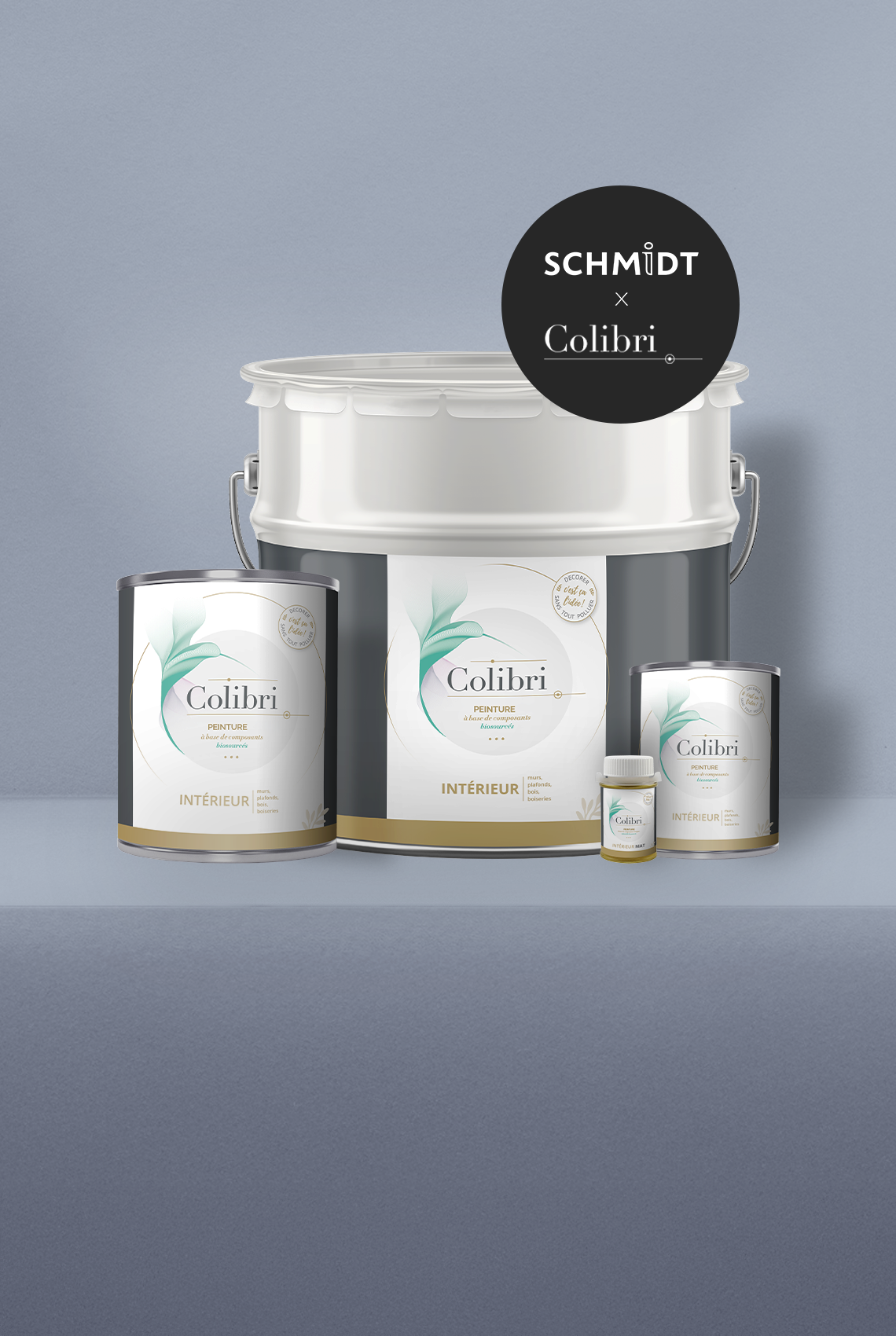 Schmidt Nordik Blue - Peinture biosourcée murs et plafonds