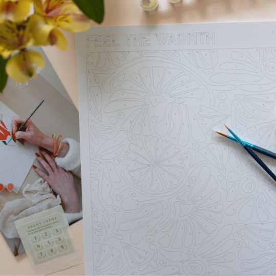 Apaisement - Coffret peinture au numéro Salut Irène