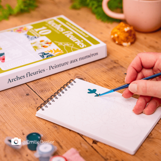 Arches fleuries - Coffret peinture au numéro Maison Joliette