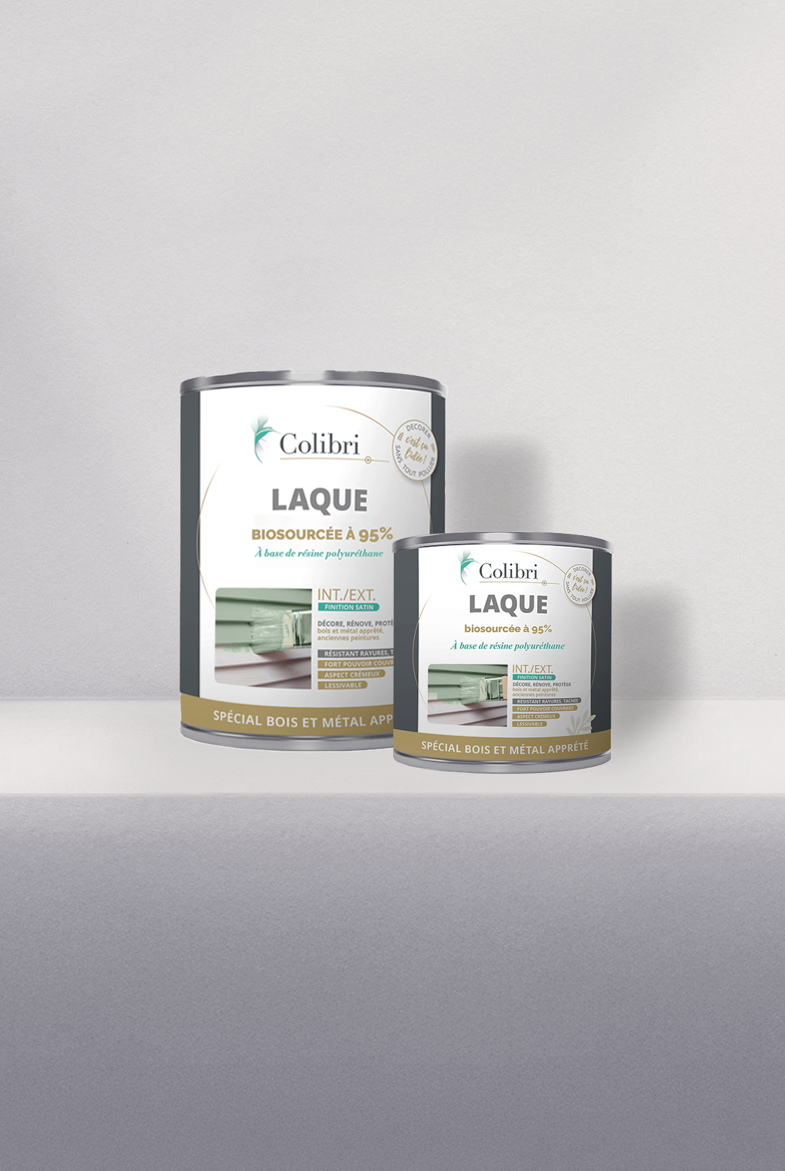 Blanc pur - Laque biosourcée bois et métal