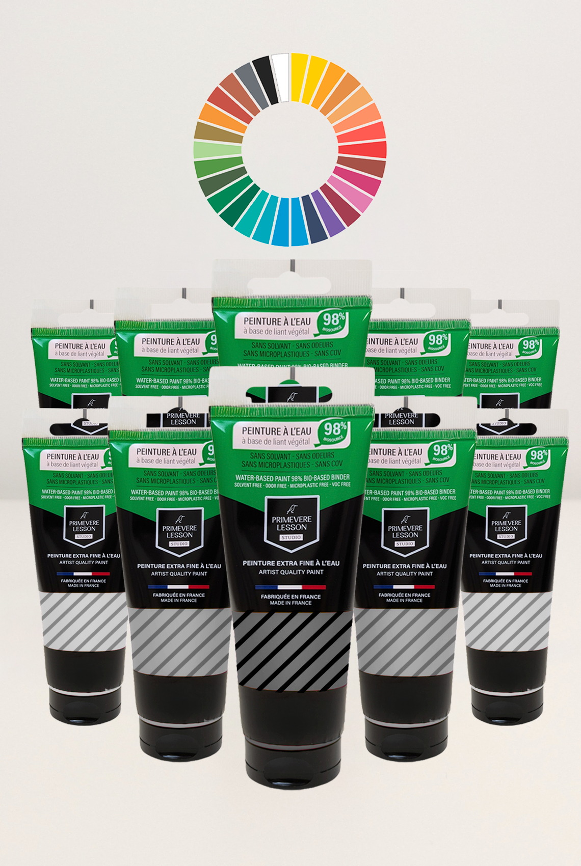 Pack 10 couleurs au choix - Peinture extra-fine Primevère Lesson Studio