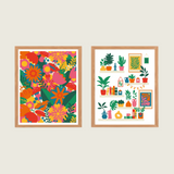 Jardins- Coffret peinture au numéro Salut Irène