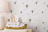 Montgolfières - Papier peint écologique enfant
