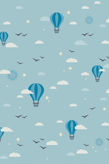 Montgolfières - Papier peint écologique enfant