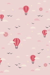 Montgolfières - Papier peint écologique enfant