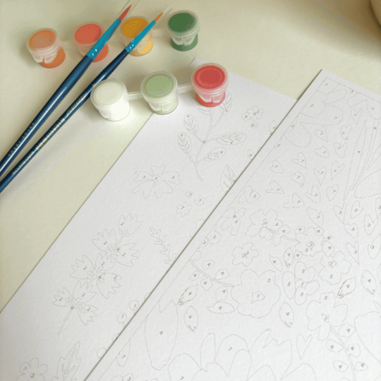 Petites fleurs sauvages - Coffret peinture au numéro Salut Irène