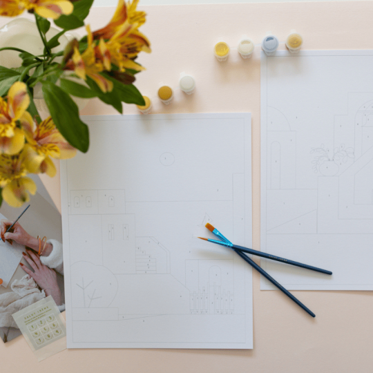 Petites ruelles - Coffret peinture au numéro Salut Irène