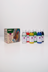 Coffret de 6 peintures aux doigts pour enfants - Primevère Lesson Kids